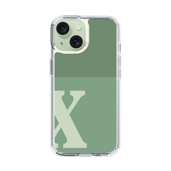 Slim Protection Case［ Original - initial two tone - X green ］