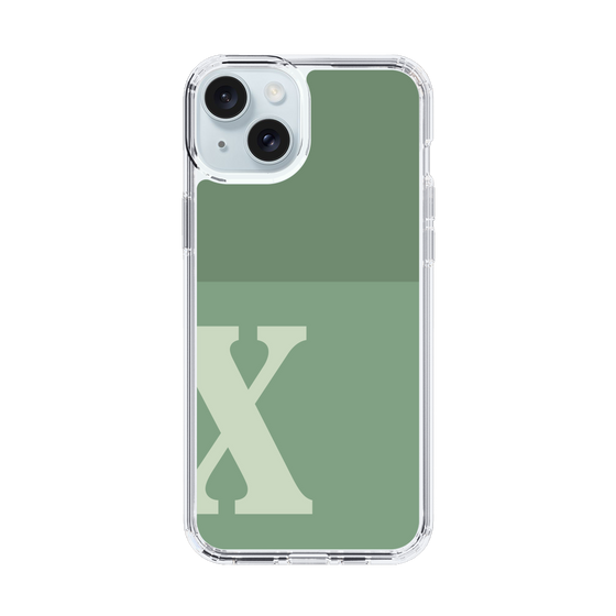 Slim Protection Case［ Original - initial two tone - X green ］