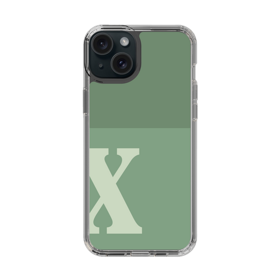 Slim Protection Case［ Original - initial two tone - X green ］