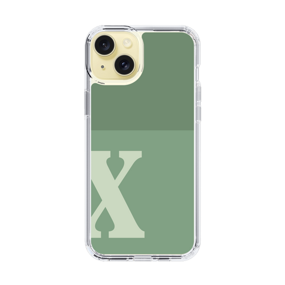 Slim Protection Case［ Original - initial two tone - X green ］