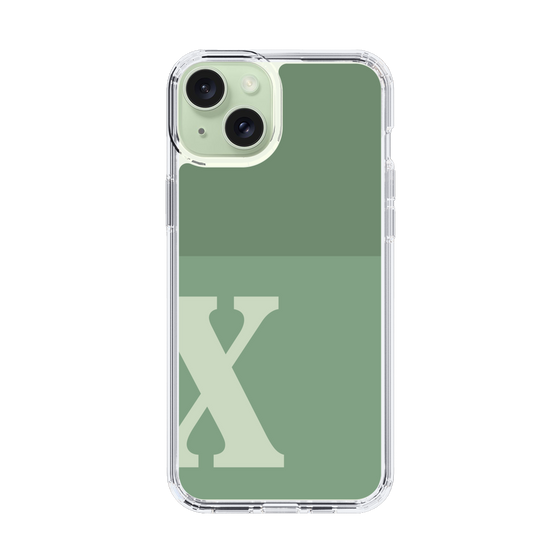 Slim Protection Case［ Original - initial two tone - X green ］