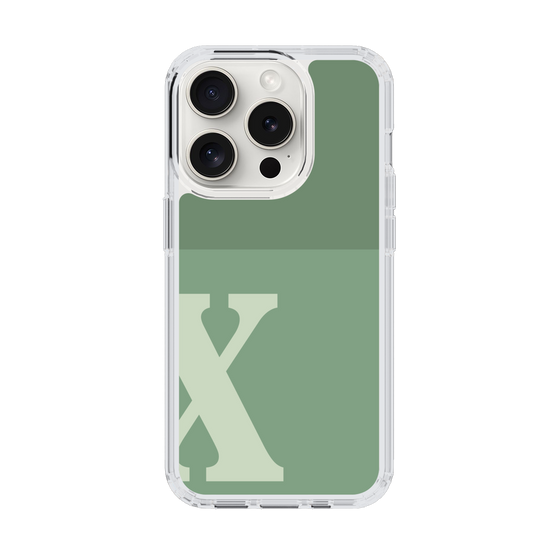 Slim Protection Case［ Original - initial two tone - X green ］