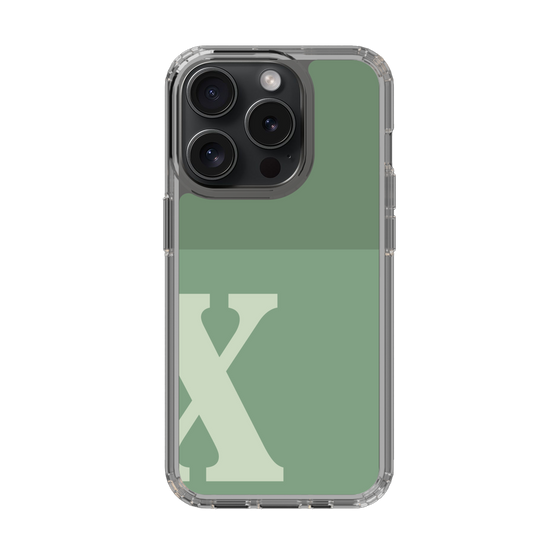 Slim Protection Case［ Original - initial two tone - X green ］