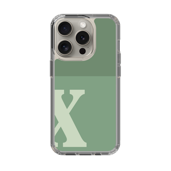 Slim Protection Case［ Original - initial two tone - X green ］