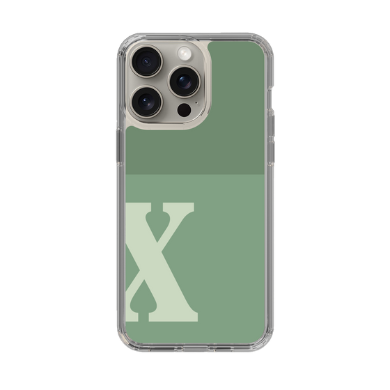 Slim Protection Case［ Original - initial two tone - X green ］