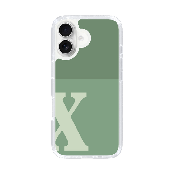 Slim Protection Case［ オリジナル - initial two tone - X green ］