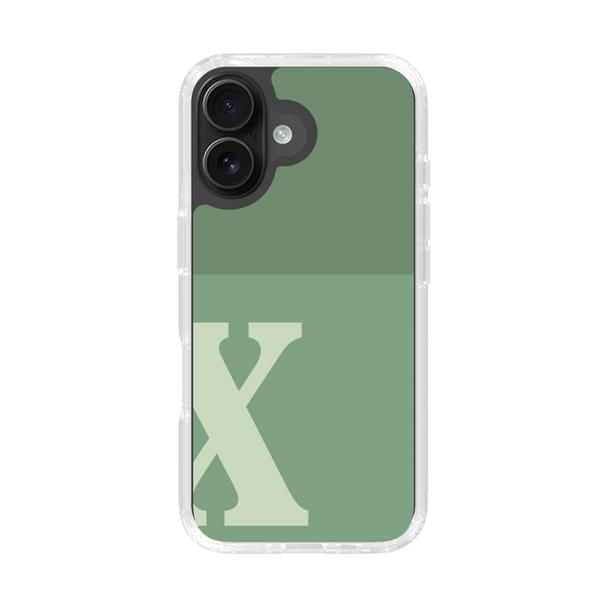 Slim Protection Case［ オリジナル - initial two tone - X green ］