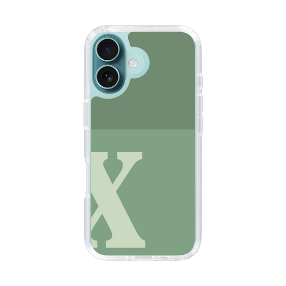 Slim Protection Case［ オリジナル - initial two tone - X green ］