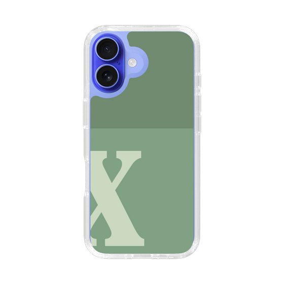Slim Protection Case［ オリジナル - initial two tone - X green ］