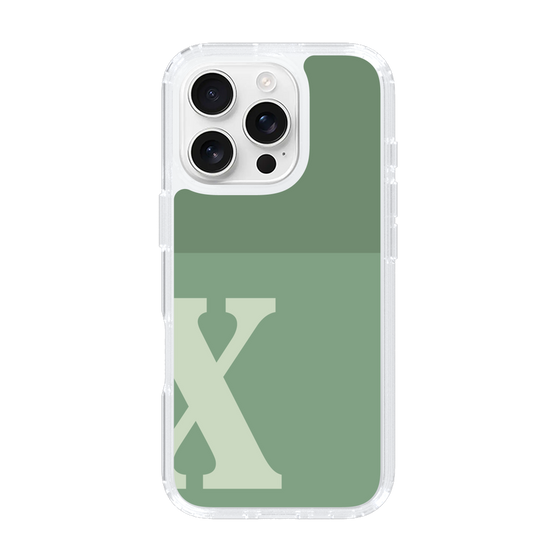Slim Protection Case［ オリジナル - initial two tone - X green ］
