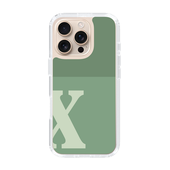 Slim Protection Case［ オリジナル - initial two tone - X green ］