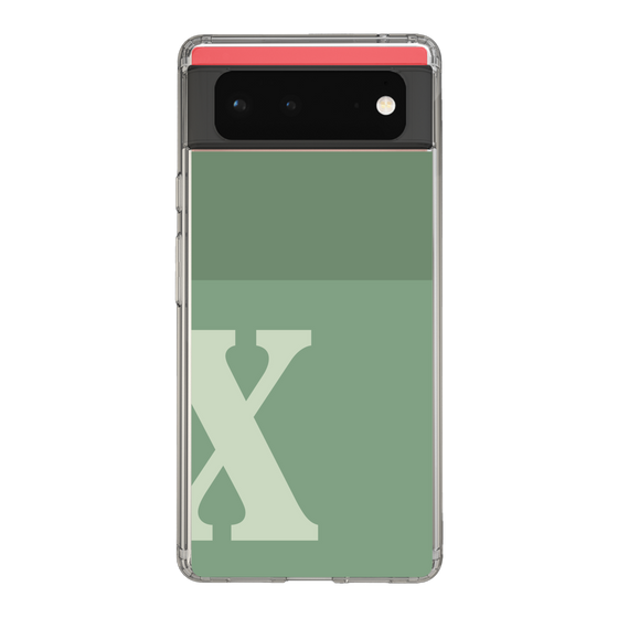 Slim Protection Case［ Original - initial two tone - X green ］
