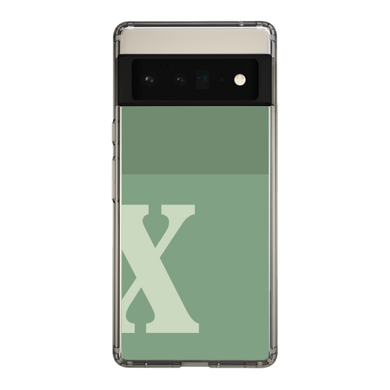 Slim Protection Case［ Original - initial two tone - X green ］