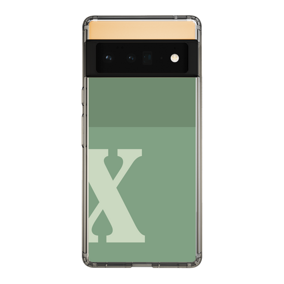 Slim Protection Case［ Original - initial two tone - X green ］