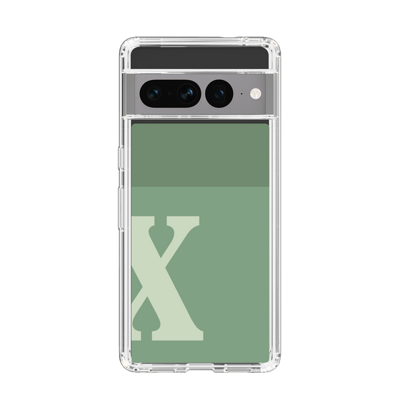 Slim Protection Case［ Original - initial two tone - X green ］