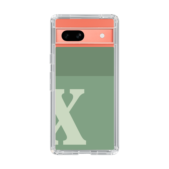Slim Protection Case［ Original - initial two tone - X green ］