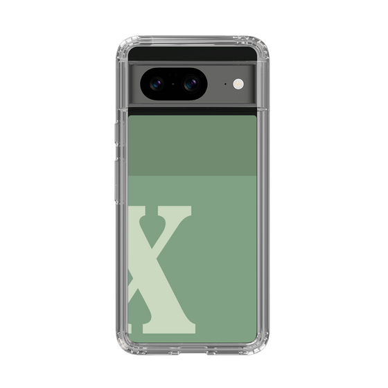 Slim Protection Case［ Original - initial two tone - X green ］