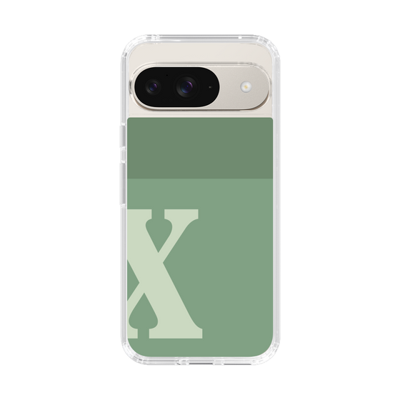 Slim Protection Case［ Original - initial two tone - X green ］