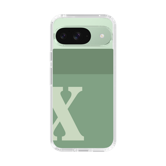 Slim Protection Case［ Original - initial two tone - X green ］