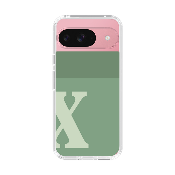 Slim Protection Case［ Original - initial two tone - X green ］
