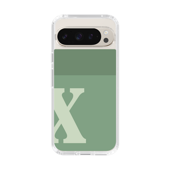 Slim Protection Case［ Original - initial two tone - X green ］