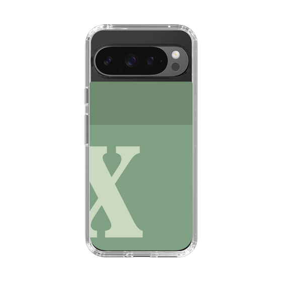 Slim Protection Case［ Original - initial two tone - X green ］