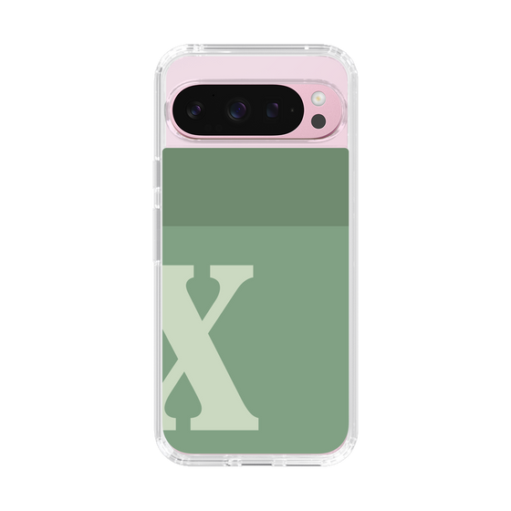 Slim Protection Case［ Original - initial two tone - X green ］