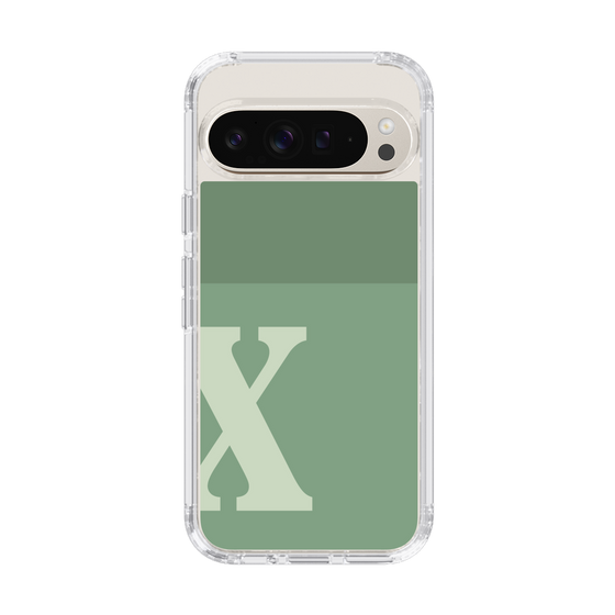 Slim Protection Case［ Original - initial two tone - X green ］