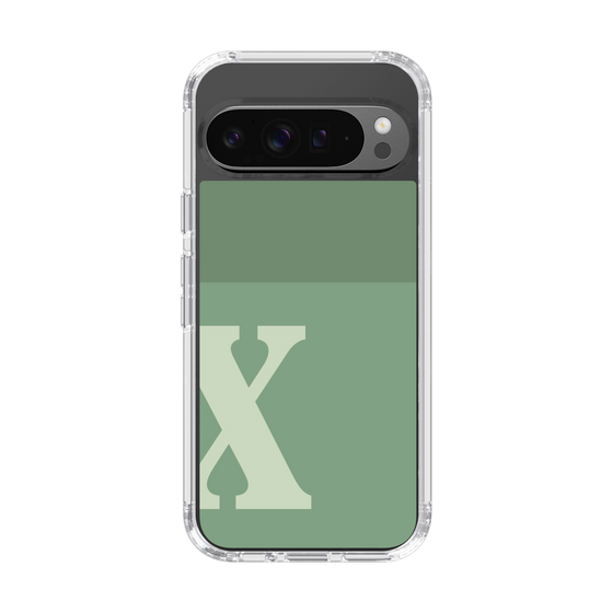 Slim Protection Case［ Original - initial two tone - X green ］