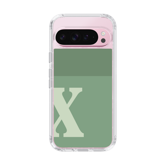 Slim Protection Case［ Original - initial two tone - X green ］