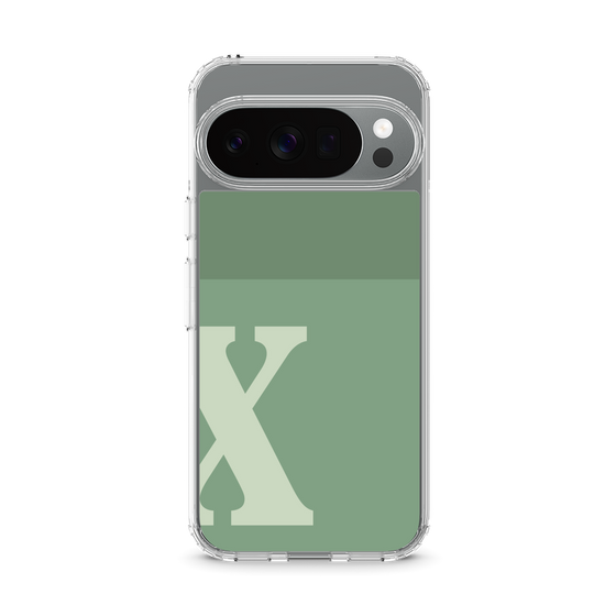 Slim Protection Case［ Original - initial two tone - X green ］