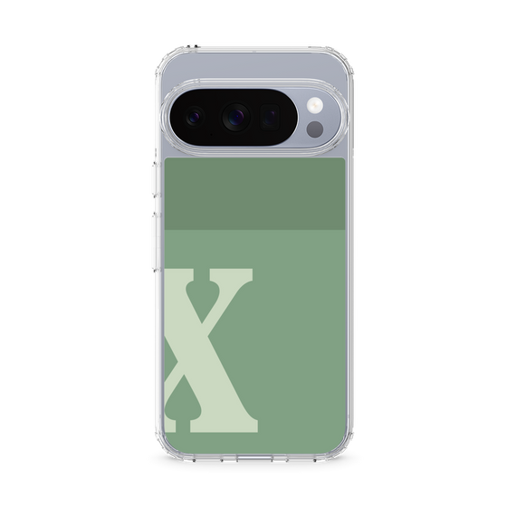 Slim Protection Case［ Original - initial two tone - X green ］