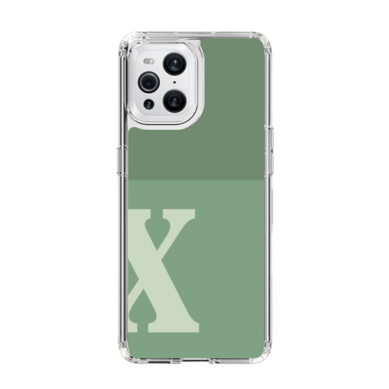 Slim Protection Case［ Original - initial two tone - X green ］