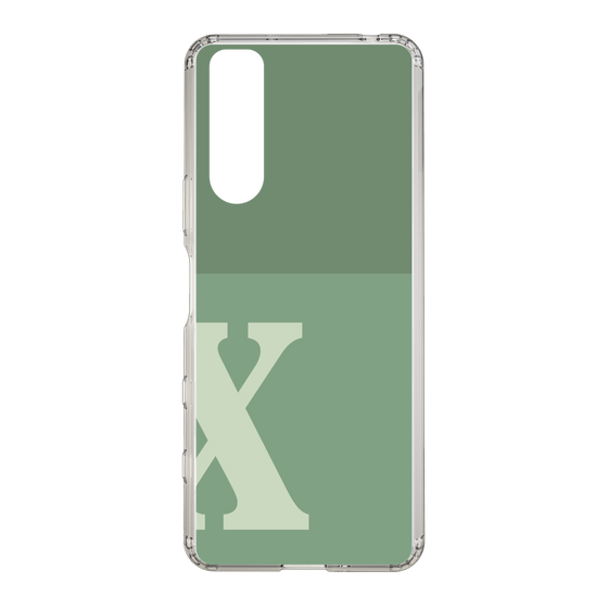 Slim Protection Case［ Original - initial two tone - X green ］