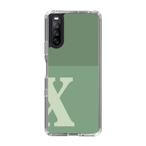 Slim Protection Case［ Original - initial two tone - X green ］