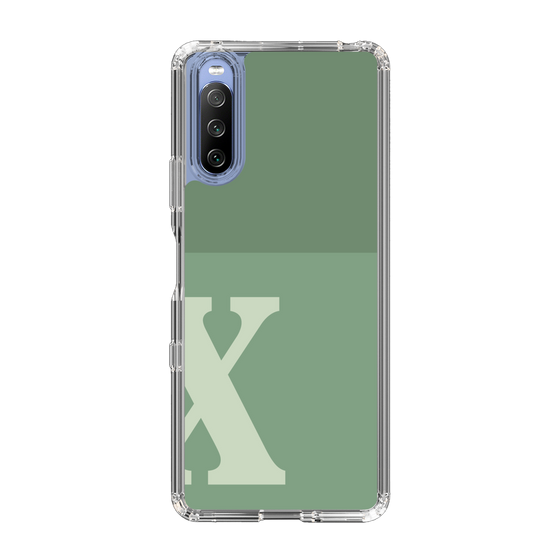 Slim Protection Case［ Original - initial two tone - X green ］