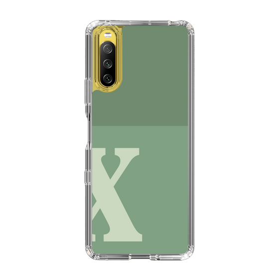 Slim Protection Case［ Original - initial two tone - X green ］