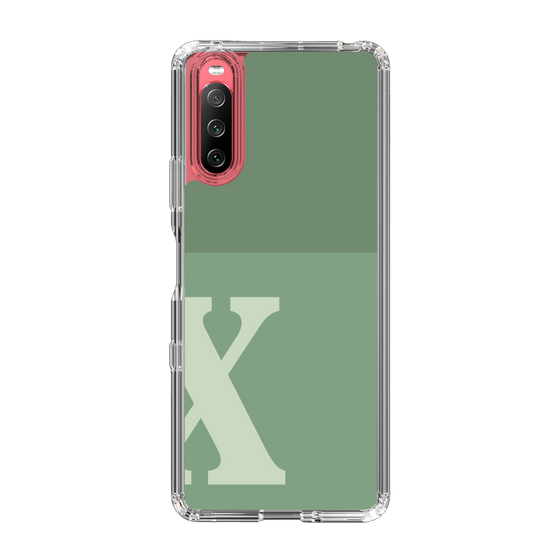Slim Protection Case［ Original - initial two tone - X green ］