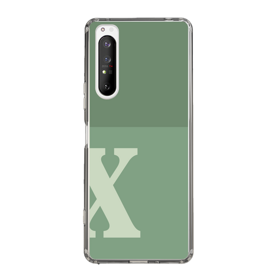 Slim Protection Case［ Original - initial two tone - X green ］