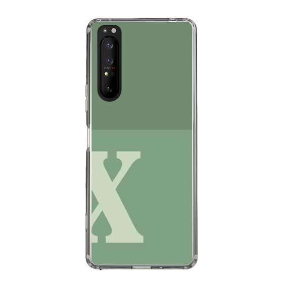 Slim Protection Case［ Original - initial two tone - X green ］
