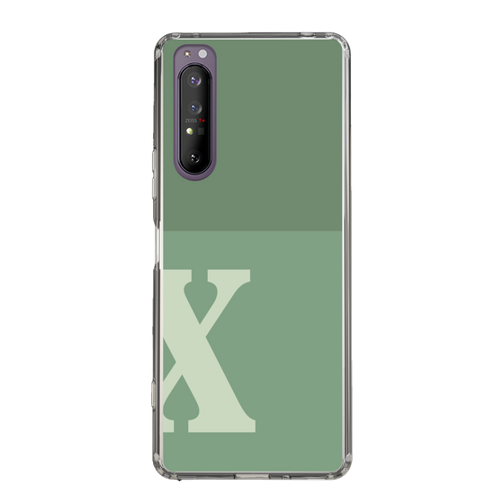 Slim Protection Case［ Original - initial two tone - X green ］