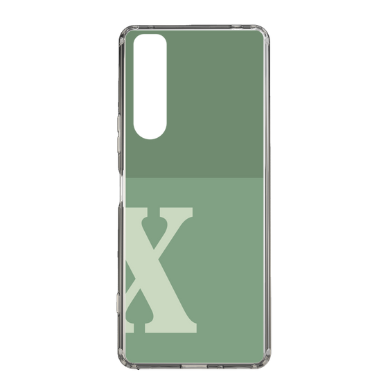 Slim Protection Case［ Original - initial two tone - X green ］