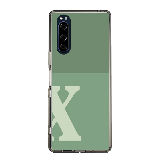 Slim Protection Case［ Original - initial two tone - X green ］