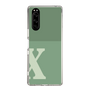 Slim Protection Case［ Original - initial two tone - X green ］