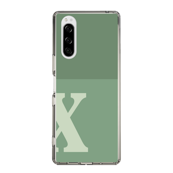 Slim Protection Case［ Original - initial two tone - X green ］