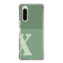 Slim Protection Case［ Original - initial two tone - X green ］
