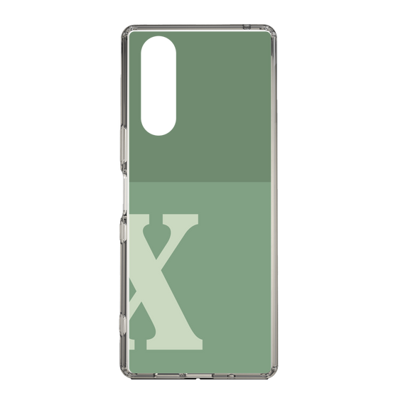Slim Protection Case［ Original - initial two tone - X green ］