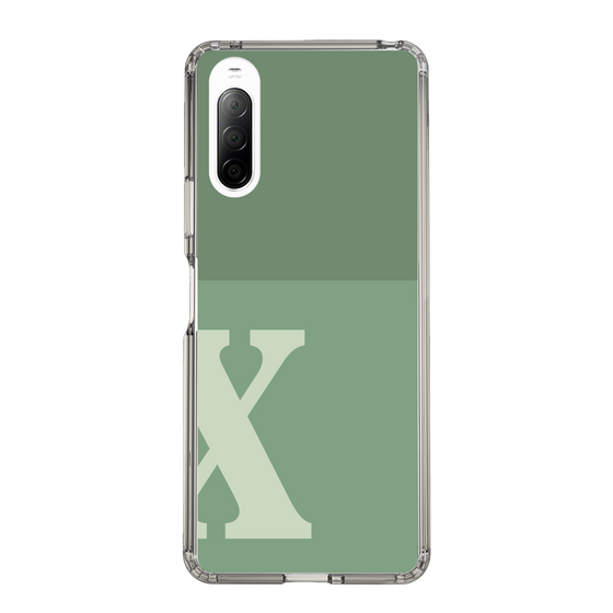 Slim Protection Case［ Original - initial two tone - X green ］