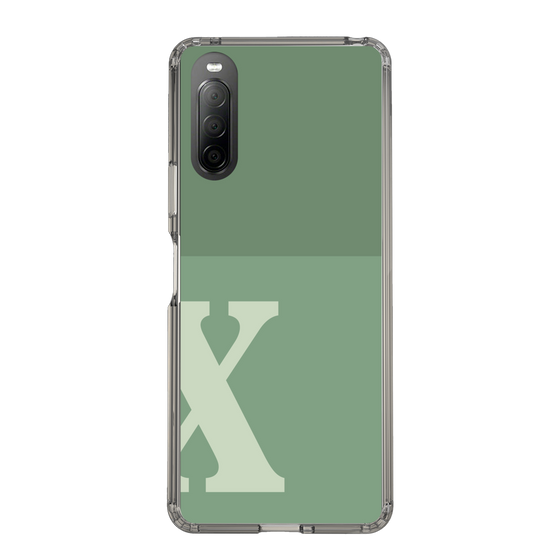 Slim Protection Case［ Original - initial two tone - X green ］