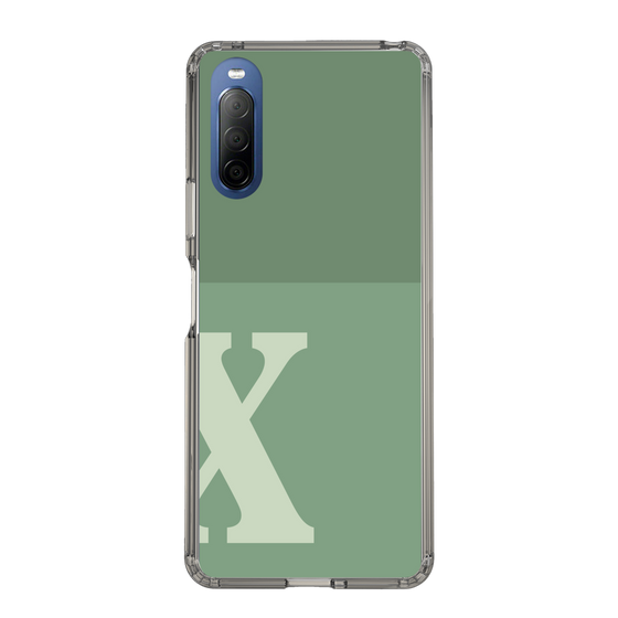 Slim Protection Case［ Original - initial two tone - X green ］